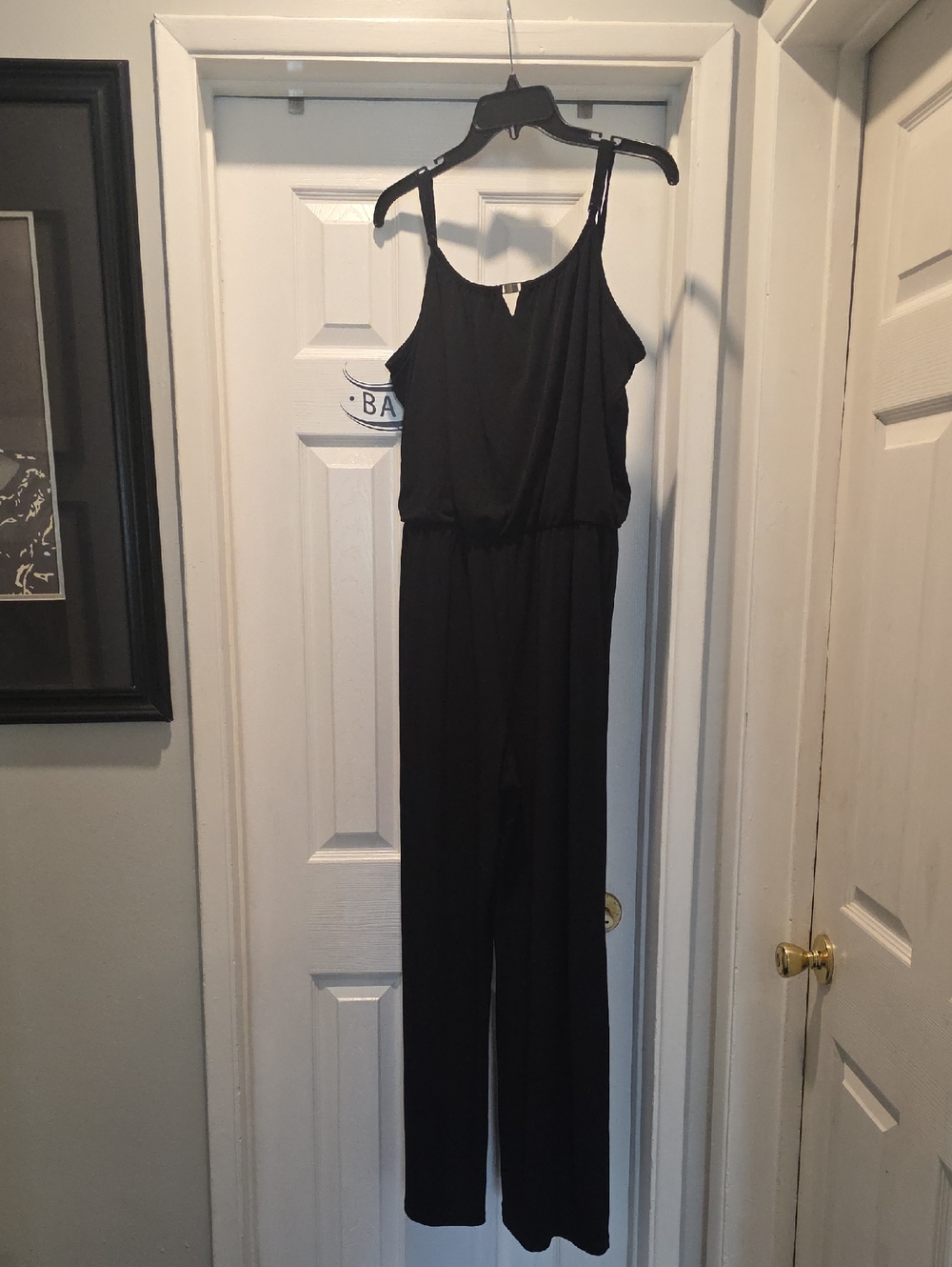 Style & Co. Black Sleeveless Jumpsuit with Adjustable Straps